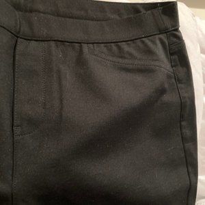 J Jill Versatile Ponte Slim-Leg Pants Petite Large Black New